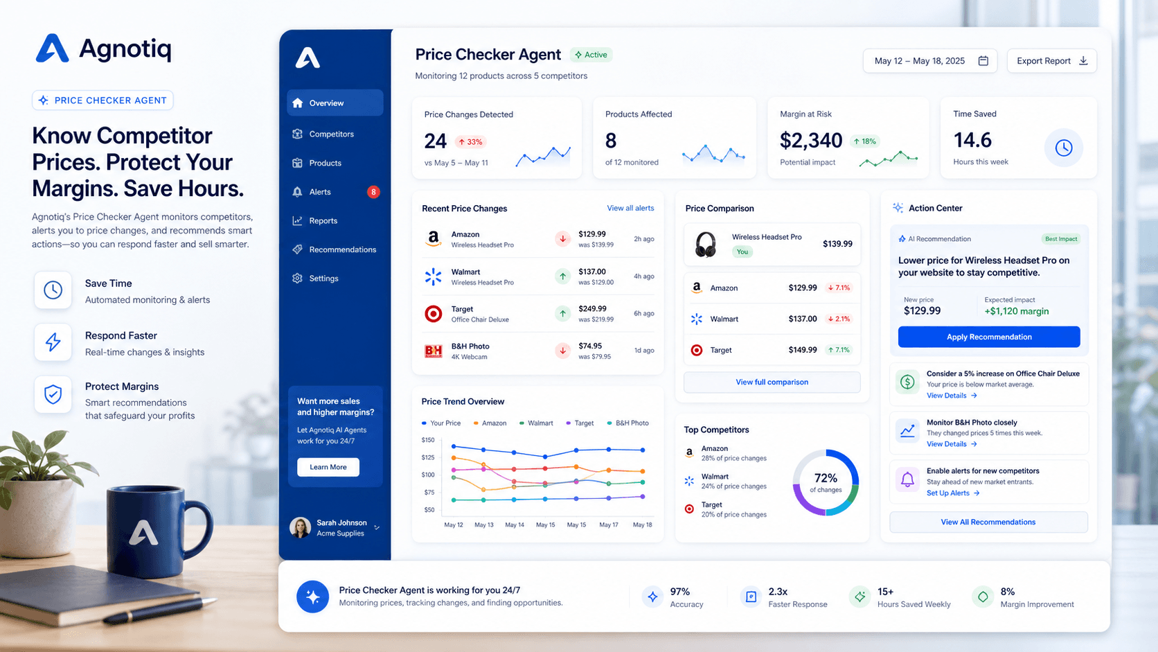 Price Checker Agent, product interface