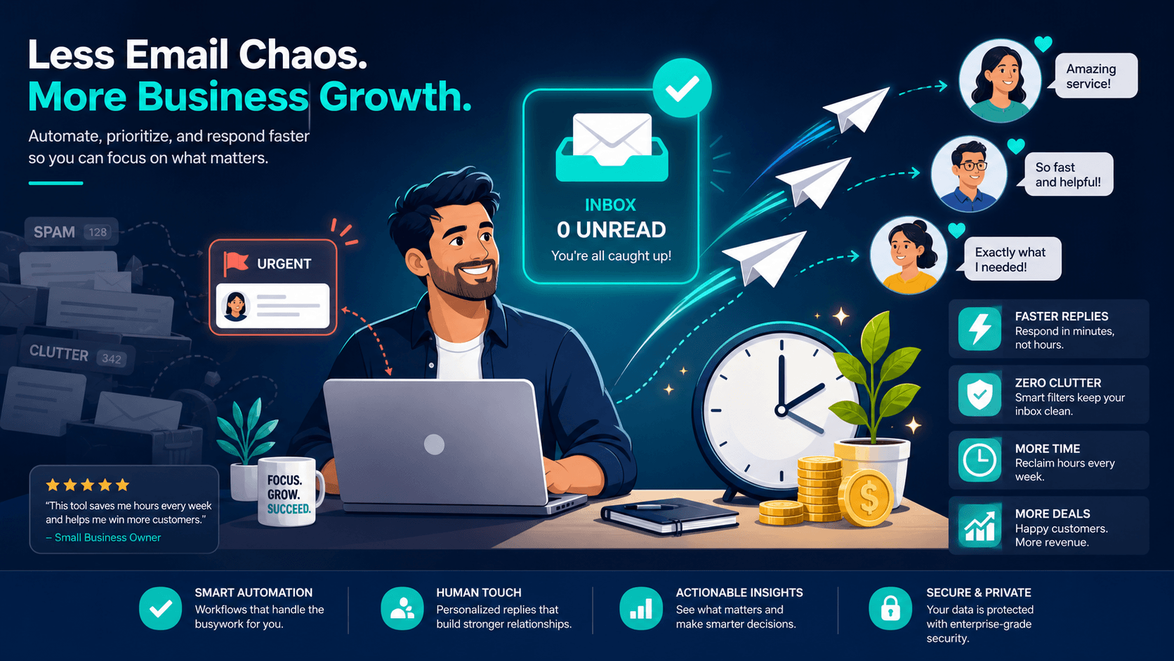 Smart Email Assistant, product interface